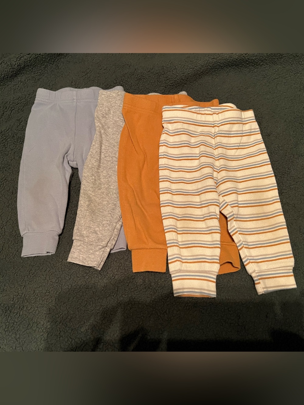 Baby Pants Set - Blue, Gray, Orange, Cream